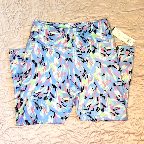 Nanette Lepore Womens Printed Fitness Workout Athletic Leggings Size XL - Picture 3 of 7